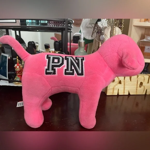 LARGE Victoria Secret PINK NATION LIMITED EDITION COZY PLUSH PUPPY DOG BIG - Picture 1 of 3